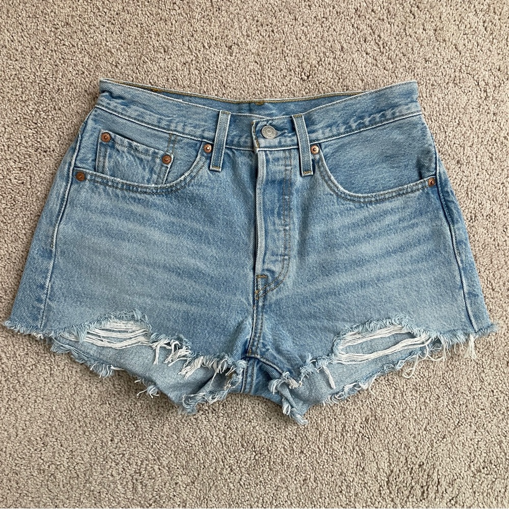 Levi’s 501 Distressed Denim Shorts